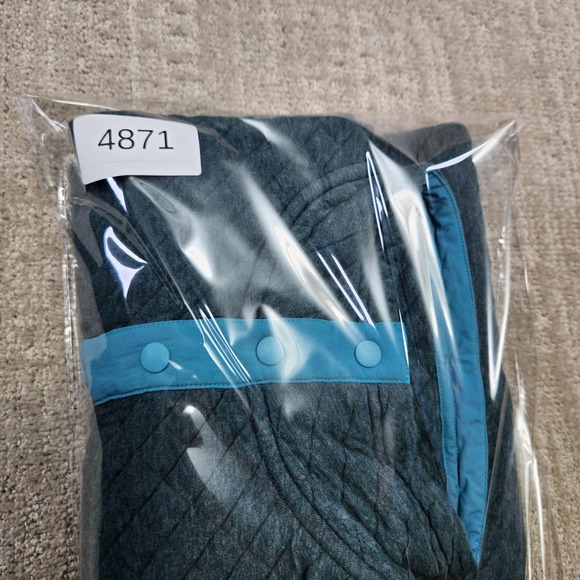 Patagonia Sweatshirt Women Medium Quilted Snap T Pullover Organic Cotton Gray - Picture 12 of 12